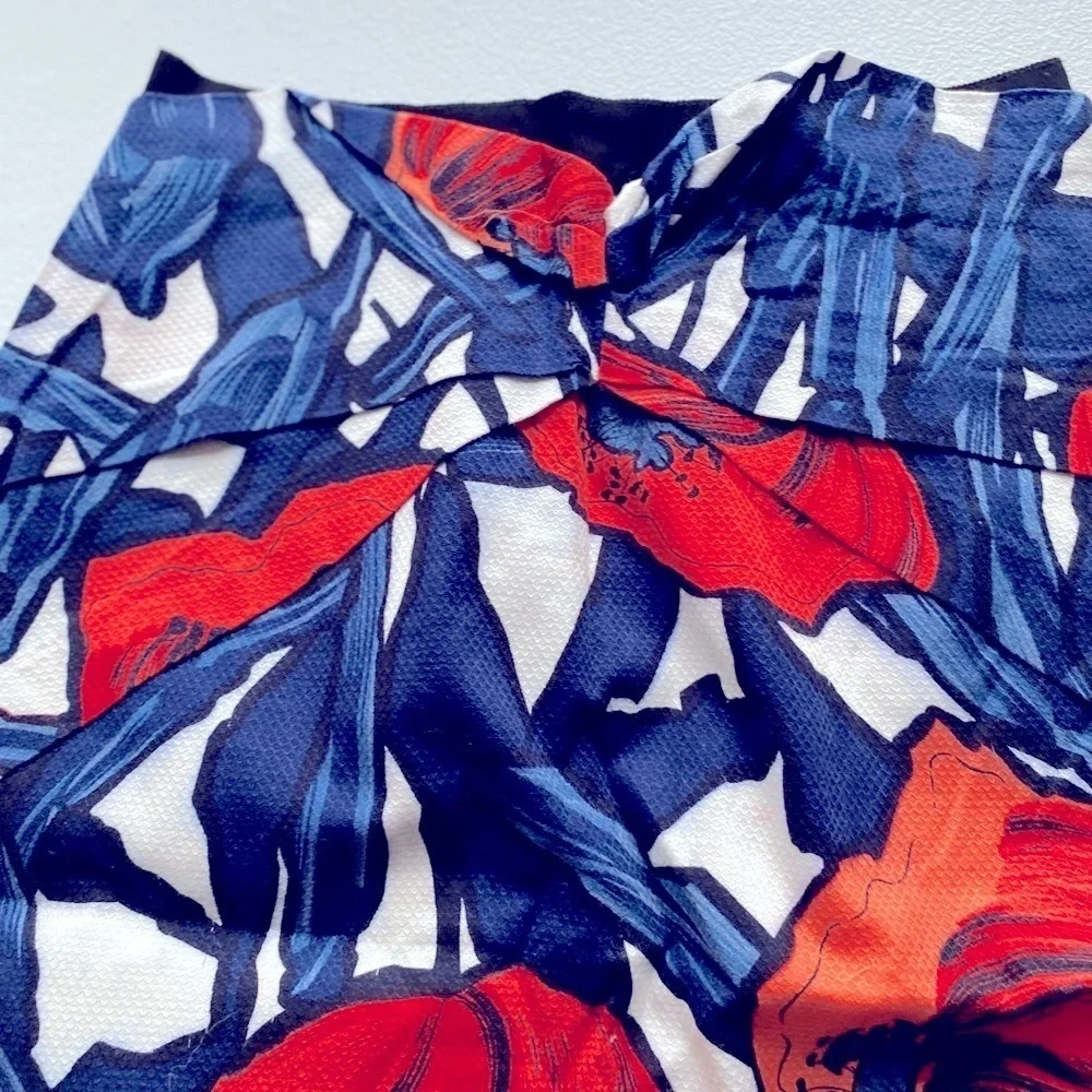 Anthropology Moulinette Soeurs Poppies Skirt Red Blue Size 2